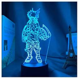 HOKVJ 3D Lamp Katsuki Bakugo Figure Kids Bedroom Nightlight Led Touch Sensor Room Lighting Anime My Hero Academia Gift Led Night Light