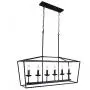 OYIPRO Kitchen Island Lighting, 6 Lights Farmhouse Chandelier Industrial Island Pendant Hanging Modern Light Fixture for Dining Room Kitchen Island Ba