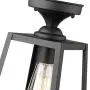 Emliviar 1-Light Ceiling Light Fixture, Semi-Flush Mount Light in Black Finish, 1803AW2-F1 BK