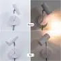 TeHenoo Industrial White Mounted Lamp ,Mini Plug-in Wall Lamp with Ratatable Lampshade for Reading, Bedroom,Living Room
