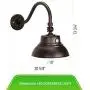 ASD Bronze LED 10 Inch Gooseneck Barn Light 25W 2363Lm 5000K Daylight - LED Outdoor Light Fixture - Dusk to Dawn Photocell Included - Swivel Head, IP65 Wet Location - ETL & Energy Star