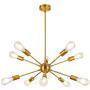 WBinDX 10 Lights Sputnik Chandelier Gold Modern Pendant Lighting Mid Century Ceiling Light Fixture for Bedroom Living Room Dining Kitchen, Brass