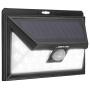 Mr Beams Solar Wedge Plus 24 LED Security Outdoor Motion Sensor Wall Light, 2 pack, Black, 2 Count