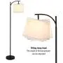 HUESLITE Industrial Standing Lamps for Living Room, Retro Farmhouse Arc Floor Lamp for Bedroom Reading (Black) HUESLITE Industrial Standing Lamps for Living Room, Retro Farmhouse Arc Floor Lamp for Bedroom Reading (Black)