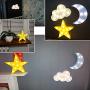 AUSAYE 3Pack LED Night Lights 3D Moon Cloud Star Sign Lamp Battery Operated Wall Decoration NightLight for Living Room,Bedroom,Home,Party,Christmas Kids Adult Gifts