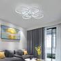 Ganeed Modern LED Flush Mount Lighting Fixture,Dimmable 8-Head Close to Ceiling Light Acrylic Chandeliers for Bedroom Living Room Dining Room Kitchen Office(120W/3000-6500K)