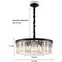 Chandeliers Contemporary Fixtures Chandelier Raindrop Crystal Chandelier Hanging Ceiling Light Fixture for Dining Room Living Room Kitchen Bedroom W21.6'' Black Frame Chandelier Chandeliers Contemporary Fixtures Chandelier Raindrop Crystal Chandelier Hanging Ceiling Light Fixture for Dining Room Living Room Kitchen Bedroom W21.6'' Black Frame Chandelier