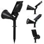 T-Sun Solar Spotlights, 4 LED Solar Powered Waterproof Outdoor Garden Landscape Lights, Auto-on/Auto-Off by Day, 180 Angle Adjustable for Tree, Patio, Yard, Garden, Driveway,Pool Area(Pink-1Pack)