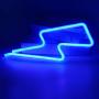 SANJICHA LED Lightning Neon Signs Bolt, Battery and USB Operated Neon Lights for Bedroom Wall Birthday Gifts, Kids ’Room Festival Party (Blue)