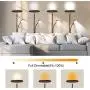 LED Floor Lamp - Soarz Torchiere Floor Lamp with Adjustable Reading Lamp,2000lumen Main Light and 400lumens Side Reading Light for Living Room, Bedroom, Office, Work with Remote Control (Brown)