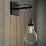 LITFAD Industrial Retro Wall Light Fixtures Simple Edison Bulb Style 1 Light Indoor Hallway LED Wall Sconce in Black for Bedroom Dining Room Cafe