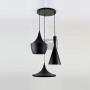 A Set of Tom Dixon Beat Bar Counter Ceiling Pendant Lights Dining Room Fixtures Industrial Loft Dining Room Balcony Pendant Lamp Fixtures Chandelier (ABC-Round Top-Black)