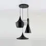 A Set of Tom Dixon Beat Bar Counter Ceiling Pendant Lights Dining Room Fixtures Industrial Loft Dining Room Balcony Pendant Lamp Fixtures Chandelier (ABC-Round Top-Black)