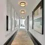 SOTTAE 2-Light Flush Mount Ceiling Light Fixture,Black Frame and White Glass Drum Shade Light,Ceiling Light Fixture for Closet Kitchen Bathroom Foyer Stairs Laundry and Bedroom