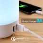 Table Lamp-Touch Sensor Lamp for Kids Bedroom, Rechargeable Dimmable Table Bedside Lamps with White Light + RGB Color Changing for Rea