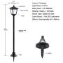 40 Inches Mini Solar Lamp Post Lights Outdoor, Solar Powered Vintage Street Lights for Lawn, Pathway, Driveway, Front/ Back Door, Pack of 2