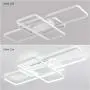 CHYING Modern Ceiling Light, White Flush Mount LED Rectangle Light Fixture 60W 6000K White Light PVC Metal Lighting for Living Room Bedroom Study