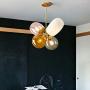 LAKIQ Modern Colorful Pendant Light Creative Balloon Globe Living Room Bedroom Chandelier 4 Lights Dining Table Hanging Lighting Fixture
