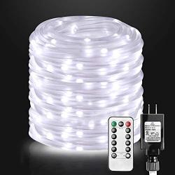 66Ft LED Rope Lights Outdoor Plug in, 200 LED Waterproof Rope Lighting with Remote,Timing Flexible Led String Light Rope for Garden,Parties,Patio,Pool,Bedroom,Landscape Lighting