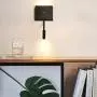 Modern LED Wall Sconce with USB Charging Port, 2 Light Sources Mount Lighting Fixture, Flexible Rotatable Elbow Reading Lamp Wall Lamps for Bedroom Living Room(Wireless, not Plug in)