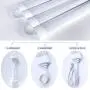 Utility LED Shop Light Fixture 2FT 4FT with Plug, Airand Waterproof Linkable LED Tube Light 5000K Under Cabinet Lighting,1800 LM LED Ceiling and Closet Light 18W, Corded Electric with ON/Off Switch