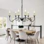 bgLight 6-Light Gold & Black Chandeliers, Farmhouse Candle Chandelier Rustic Island Light Large Ceiling Hanging Pendant Lighting for Dining Room, Kitchen Island, Living Room, Bedroom