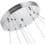 HOMCOM Modern Crystal Led Chandelier Multi-Angle with Remote Control Dimmable Light, Living Room Decor