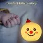 SUSSURRO Silicone Night Light for Kids, Portable Color Changing Glow Led Cute Snowman Lamp Soft Touch Light for Bedroom(Smile Snowman)