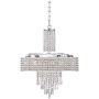 Crystal Cascade Chrome Drum Pendant Chandelier 19 1/2'' Wide Modern Halogen 9-Light Fixture for Dining Room House Foyer Kitchen Island Entryway Bedroom Living Room - Vienna Full Spectrum