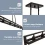 Tangkula 5-Light Island Lighting, Modern Style Domestic Linear Pendant Light Fixture, for Kitchen Dining Room Hallway, Pendant Lamps, Dark Brown Finish