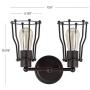 JONATHAN Y JYL7420A Florence 12.5'' 2-Light Metal Vanity Light Industrial,Contemporary,Transitional 2200K Edison 25W Bulbs, Reversible, for Bedroom Livingroom Bathroom Hallway, OilRubbedBronze