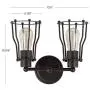 JONATHAN Y JYL7420A Florence 12.5'' 2-Light Metal Vanity Light Industrial,Contemporary,Transitional 2200K Edison 25W Bulbs, Reversible, for Bedroom Livingroom Bathroom Hallway, OilRubbedBronze