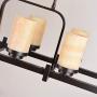 Alice House 39.5'' Dining Room Chandeliers with Marble Shade, Brown Finish,10 Light Farmhouse Kitchen Island Lights AL9051-P10