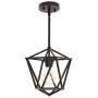 VINLUZ 1-Light Lantern Pendant Oil Rubbed Bronze Kitchen Island Light Fixtures Ceiling Hanging Lamp Metal Cage Chandeliers Adjustable Height Farmhouse Lighting Entryway Dining Rooms Bedrooms
