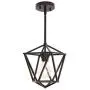 VINLUZ 1-Light Lantern Pendant Oil Rubbed Bronze Kitchen Island Light Fixtures Ceiling Hanging Lamp Metal Cage Chandeliers Adjustable Height Farmhouse Lighting Entryway Dining Rooms Bedrooms