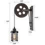 BAYCHEER Vintage Personality Lift Pulley Design Wall Light Industrial Creative 1 Light Indoor Wall Sconce Lighting for Restaurant, Hallway,Living Room, Dining Room BAYCHEER Vintage Personality Lift Pulley Design Wall Light Industrial Creative 1 Light Indoor Wall Sconce Lighting for Restaurant, Hallway,Living Room, Dining Room