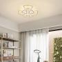 Ganeed LED Ceiling Lights Dimmable Acrylic Chandelier with Remote Control 90W 8 Heads Flower Shape Flush Mount Ceiling Lamp for Living Dining Room Kitchen Bedroom(White/3000-6500K)