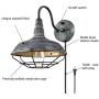 Wall Sconce with Plug in Cord and On Off Switch,Retro Gooseneck Wall Light Fixtures for Bedroom Nightstand