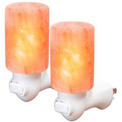 Kingwin Salt Lamp Night Light with Himalayan Natural Crystal Salt Color Lights - Bedroom Lights for Room Or Bathroom Decorations & Air Purifier (1 Pack) (2 Pack)