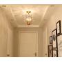 Garwarm Modern Crystal Chandeliers,Ceiling Lights Fixtures,Pendant Lighting for Living Room Bedroom Restaurant Porch Dining Room (3-Light,Gold)