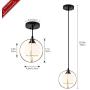 SOZOMO Industrial Modern Style 1-Light Pendant Mini Glass Shade with Cross Glod Metal Wire Pendant Light for Kitchen Island Bars Bedroom, Living Room, Dining Room Hotel Dining Room Light