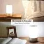 WiFi Smart Table Lamp for Bedrooms, LE LampUX Touch Bedside Lamp Works with Alexa Google Home, Modern Dimmable LED Nightstand Lamp, White & RGB Color Changing Night Light for Kids Room, Living Room