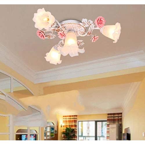 Tochange Pastoral Rustic Rose Ceiling Lamp Fixture for Living Room Romantic Floral Ceiling Pendant Light for Bedroom Dining Room Kitchen Art Chandelier Lighting,110-240V,E27,4 Head Tochange Pastoral Rustic Rose Ceiling Lamp Fixture for Living Room Romantic Floral Ceiling Pendant Light for Bedroom Dining Room Kitchen Art Chandelier Lighting,110-240V,E27,4 Head