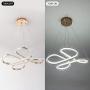 CHYING Modern LED Chandelier Rose Gold 70W Foyer Kitchen Island Contemporary Butterfly Pendant Light 39.4in Adjustable Hanging Lighting Fixtures Cool White 6500K for Living Room Dining Room Bedroom