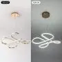 CHYING Modern LED Chandelier Rose Gold 70W Foyer Kitchen Island Contemporary Butterfly Pendant Light 39.4in Adjustable Hanging Lighting Fixtures Cool White 6500K for Living Room Dining Room Bedroom