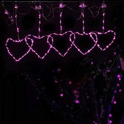 300LED Copper Wire Curtain Lights with Remote, 8 Modes DIY Pattern Flexible String Lights, Window and Wall Decorations for Garden, Room, Party (Pink)