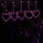 300LED Copper Wire Curtain Lights with Remote, 8 Modes DIY Pattern Flexible String Lights, Window and Wall Decorations for Garden, Room, Party (Pink)