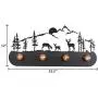 CraftThink Vintage Style Wall Light, Industrial Elk Design Wall Lamp Wall Mount Lighting Wrought Iron 4 Heads Sconce Light in Black for Hallway Bar Dining Living Room Restaurant Foyer Bedside lamp