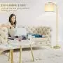 Rottogoon Floor Lamp for Living Room, LED Standing Lamp with 2 Lamp Shades Tall Industrial Floor Lamp Reading for Bedroom, Office, Study Room (9W LED Bulb, Beige & White Shades Included) -Gold Rottogoon Floor Lamp for Living Room, LED Standing Lamp with 2 Lamp Shades Tall Industrial Floor Lamp Reading for Bedroom, Office, Study Room (9W LED Bulb, Beige & White Shades Included) -Gold