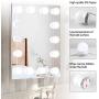 Hollywood Led Vanity Lights Strip Kit, with 14 Dimmable Light Bulbs for Full Body Length Mirror and Bathroom Wall Mirror, Plug in Mirror Lights with Power Supply, White (No Mirror Included)